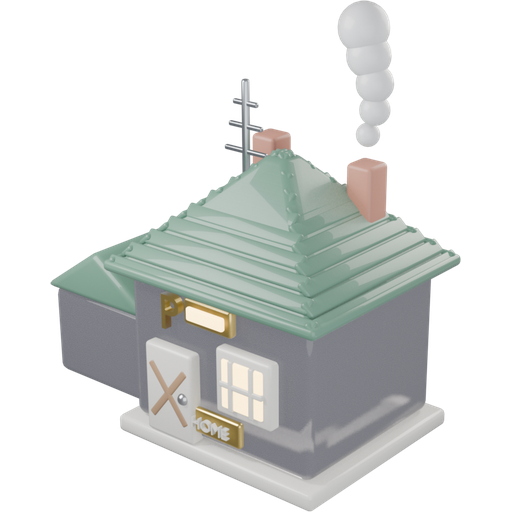 Wide house with a tiled gable roof
